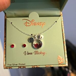 Mickey Necklace and Earring Set